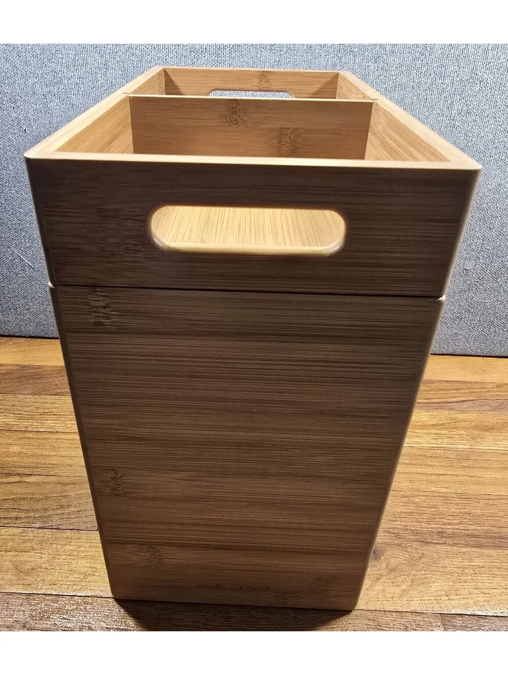 Seville Classics Bamboo Plastic Bag Organizer
